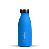 720°DGREE Edelstahl Trinkflasche “milkyBottle” - 350ml, 500ml, 750ml, 1L - BPA-Frei, Auslaufsicher, Kohlensäure geeignet - Thermosflasche für Sprudel, Sport, Uni, Schule, Fitness, Outdoor, Camping