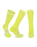 Abgestufte Kompression Socken für Männer & Frauen EU 39-42 // UK 6-8 Neon Gelb/Hellblau - 1 Paar