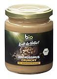 biozentrale Erdnussmus Crunchy | 3 x 250 g Bio Nussmus | vegane & glutenfreie Proteinquelle | ohne Palmöl und zuckerfrei | für Brot, Smoothie, Bowls & zum Kochen