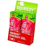 Squeezy Energy Gel Box (Zitrone) 12er Pack - Sport Energy Gel für schnelle & dauerhafte Energie bei maximaler Verträglichkeit beim Laufen, Radsport, Marathon & Co.