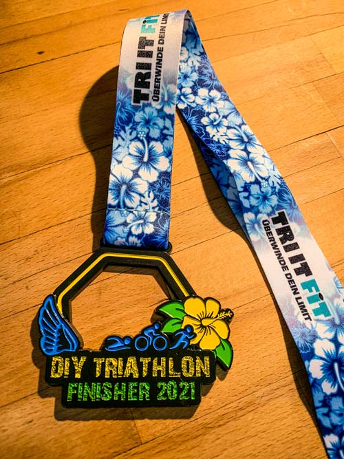 DIY-Medaille Triathlon 2021