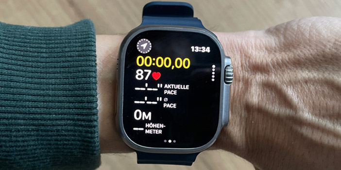 Apple Watch Ultra 2 Laufstart